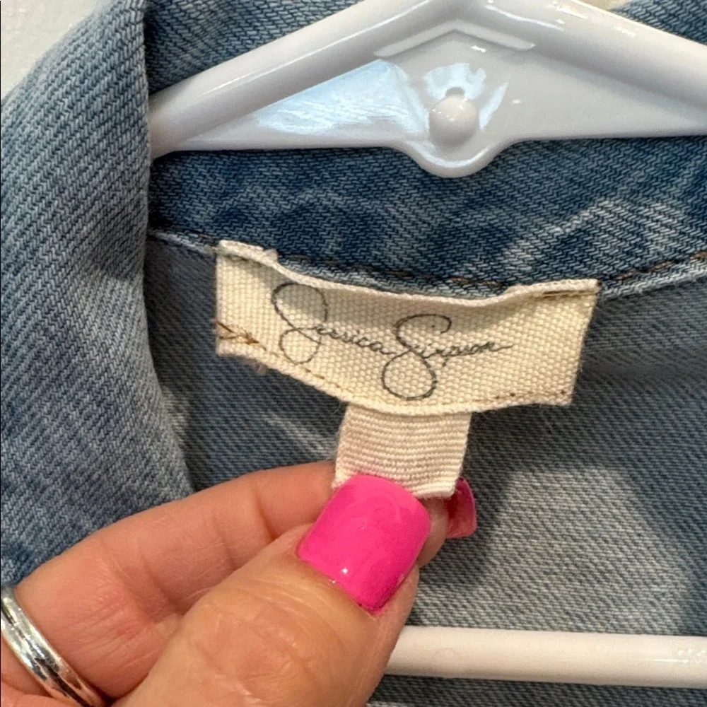 Jessica Simpson Light Wash Denim Button-Front Dress